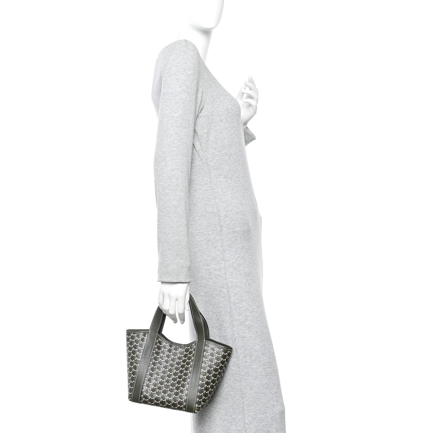 Moynat Canvas M Duo Tote Bag BB Kaki 2 of 9