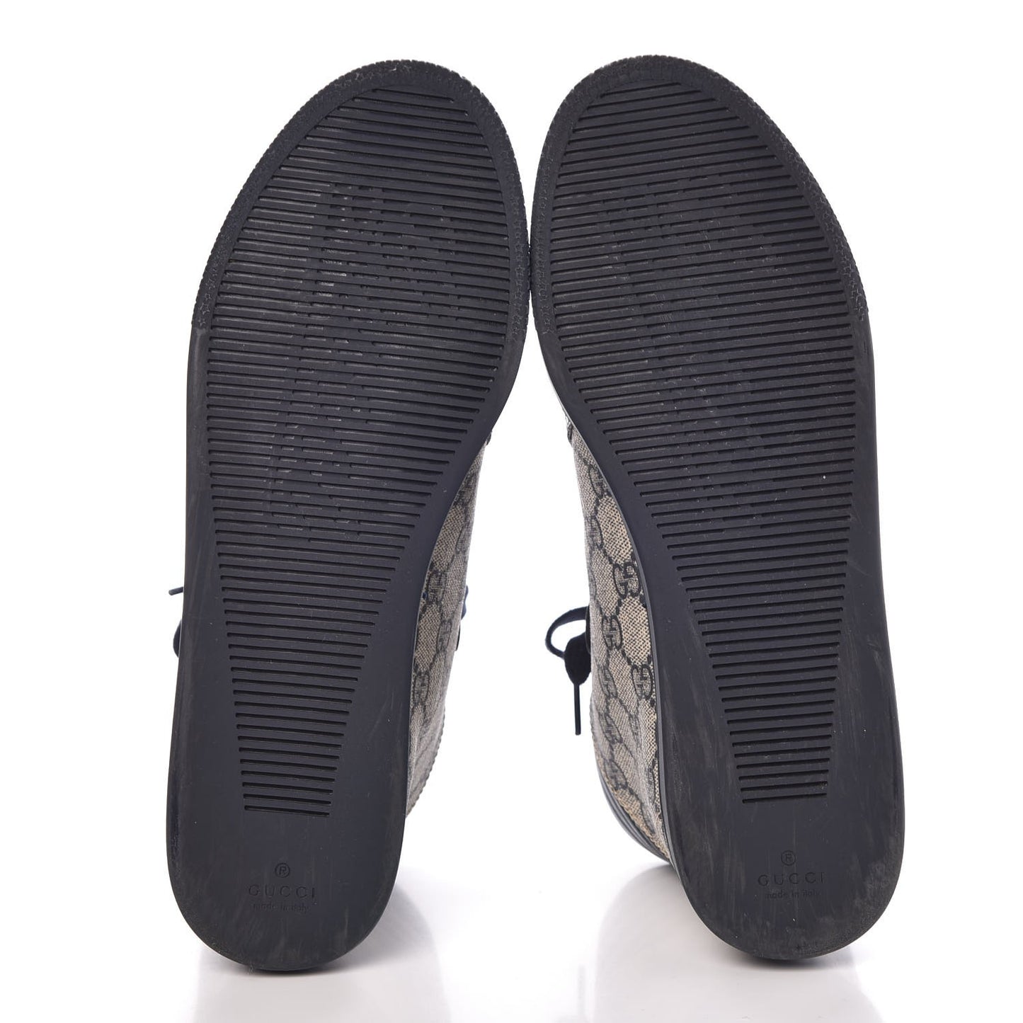 GG Plus Monogram Crocodile Embossed Coda Sneakers 39.5 Blue