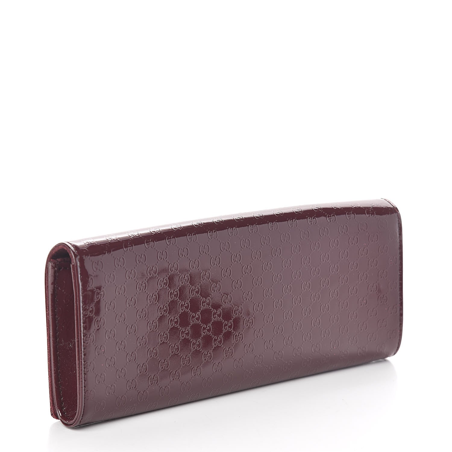 Gucci Patent Microguccissima Small Broadway Clutch Burgundy 3 of 6