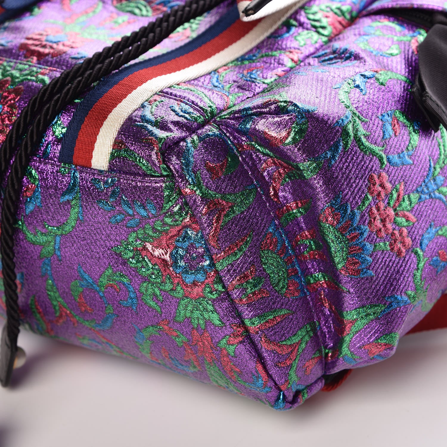 Gucci Brocade Web Small Double Buckle Backpack Multicolor 10 of 10