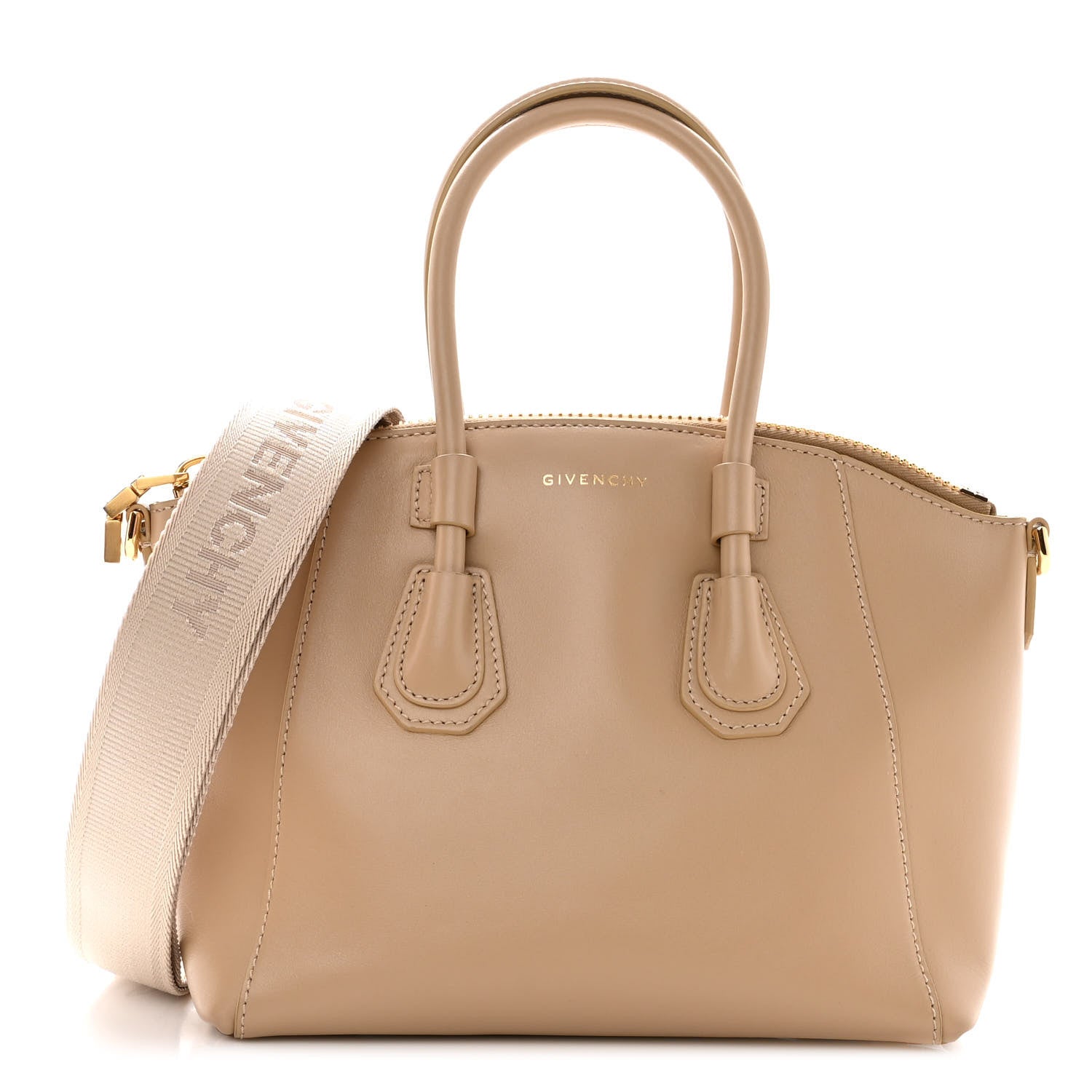 Givenchy Box Calfskin Mini Sport Antigona Top Handle Bag Beige Cappuccino 1 of 9