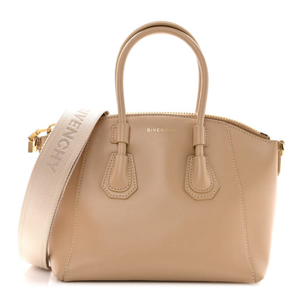 Givenchy Box Calfskin Mini Sport Antigona Top Handle Bag Beige Cappuccino 1 of 9