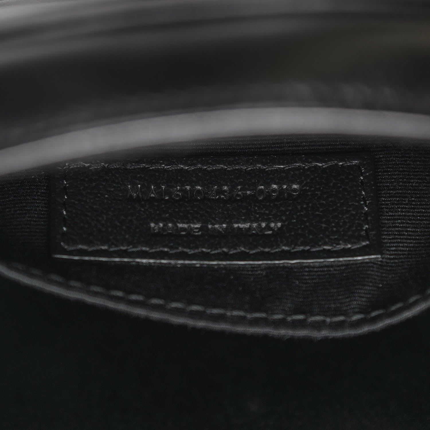 Saint Laurent Calfskin Matelasse Chevron Round Vinyle Camera Bag Black 7 of 11