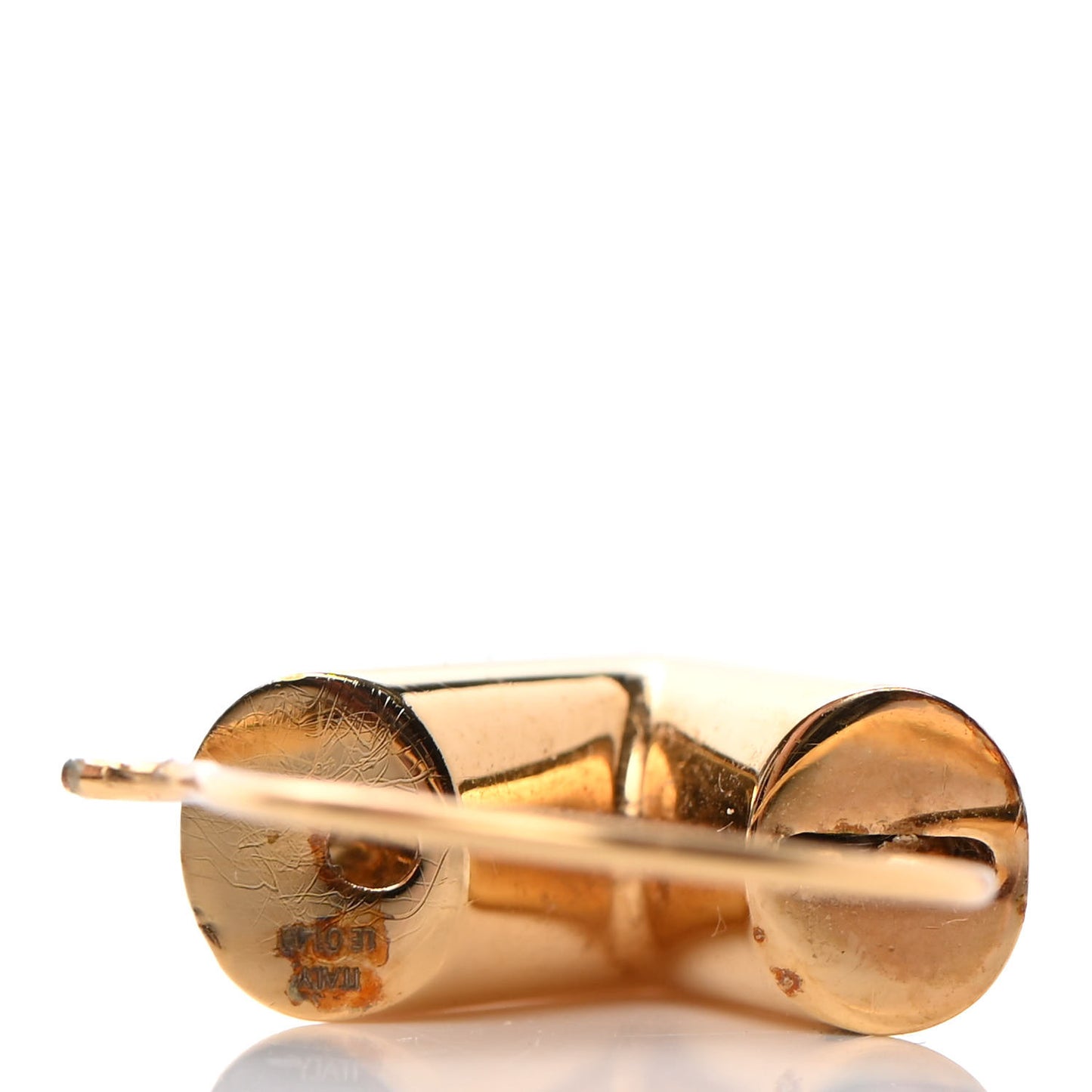Brass Essential V Hoop Earrings Gold