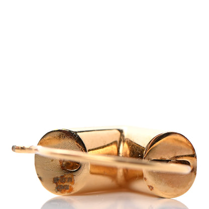Louis Vuitton Brass Essential V Hoop Earrings Gold 7 of 7