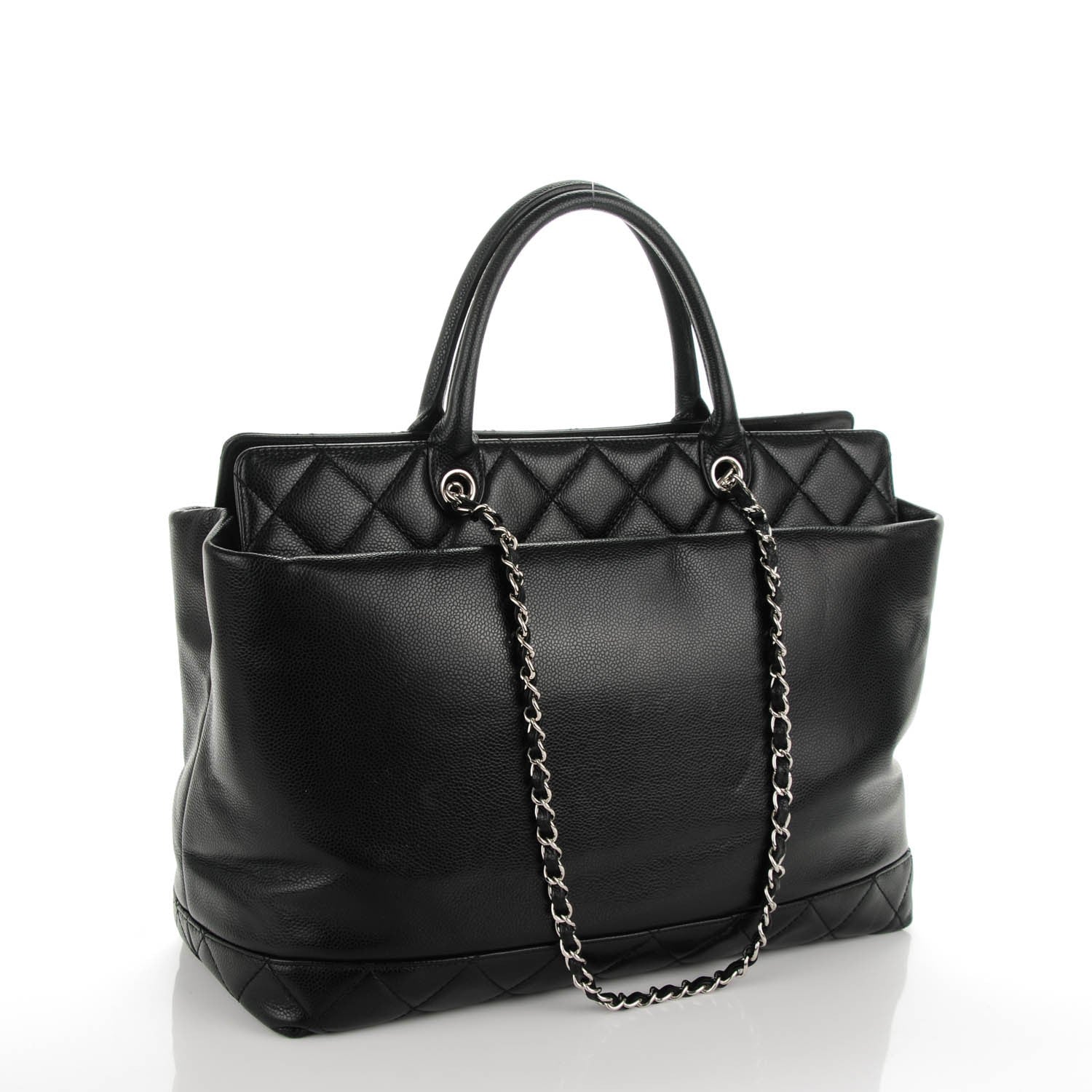 Chanel Caviar Large Soft CC Top Handle Tote Black 3 of 7