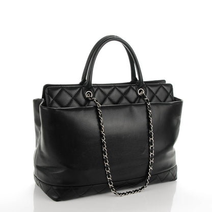 Chanel Caviar Large Soft CC Top Handle Tote Black 3 of 7