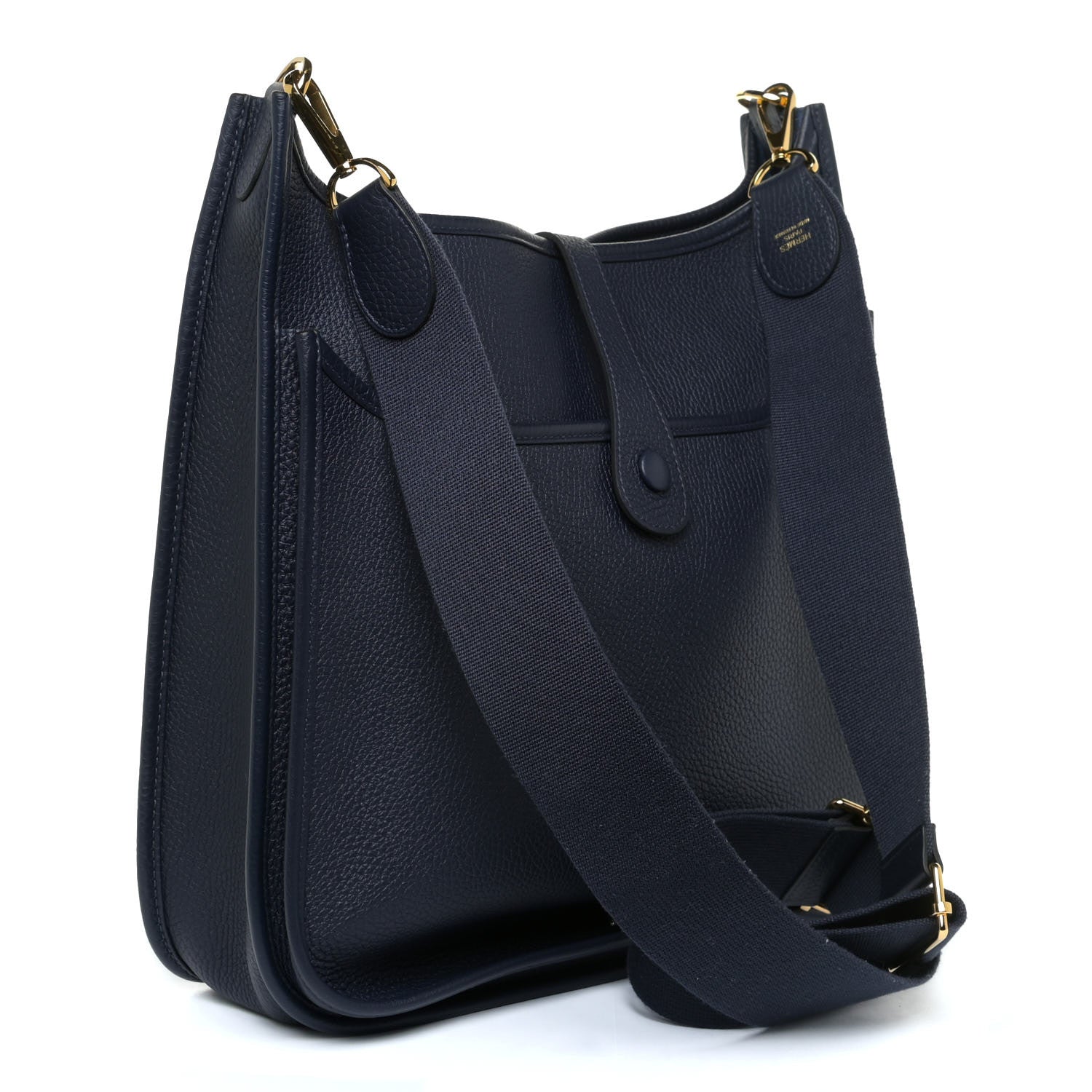 Hermes Taurillon Clemence Evelyne III PM Bleu Nuit 3 of 10