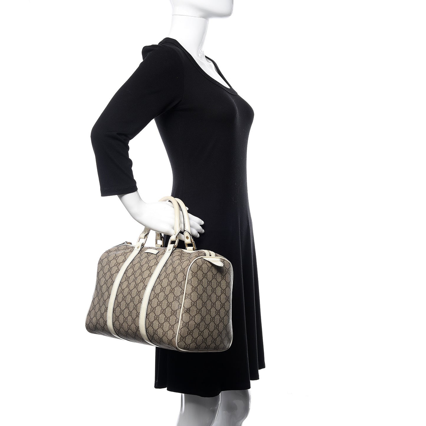 GG Plus Monogram Medium Joy Boston Off White