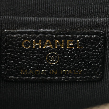Chanel Caviar Quilted Small Tiny CC Vanity Case With Chain Black 6 of 12