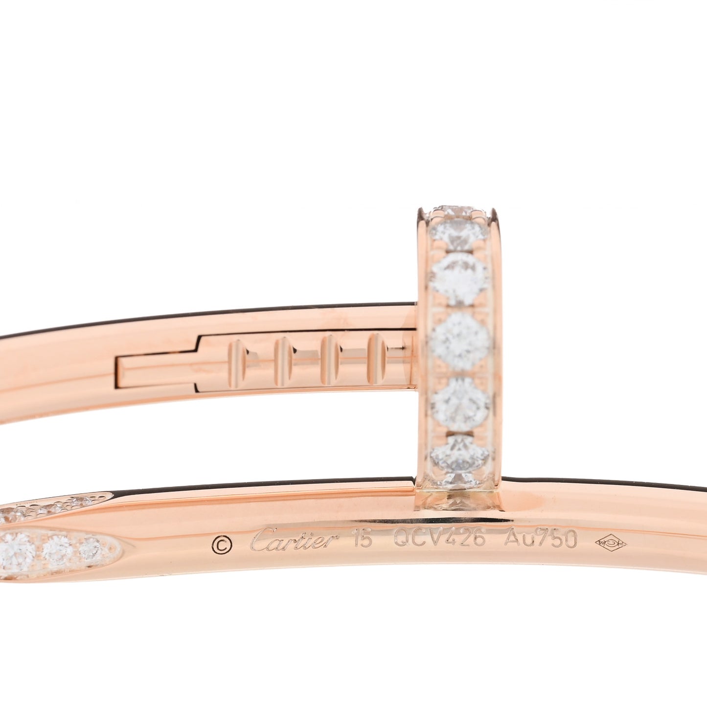 18K Pink Gold Diamond Juste Un Clou Bracelet 15