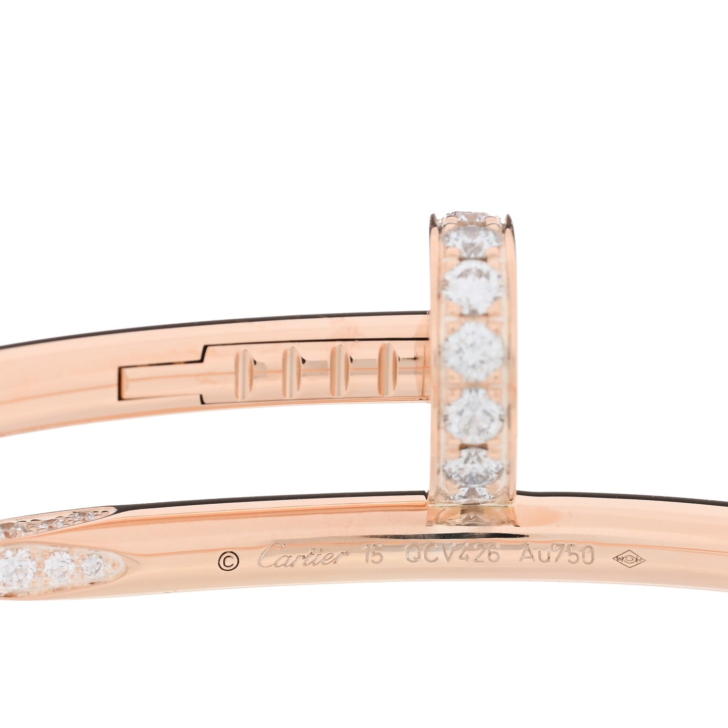 Cartier 18K Pink Gold Diamond Juste Un Clou Bracelet 15 3 of 3