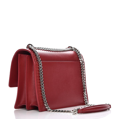 Saint Laurent Grained Calfskin Medium Monogram Sunset Lipstick Red 3 of 7