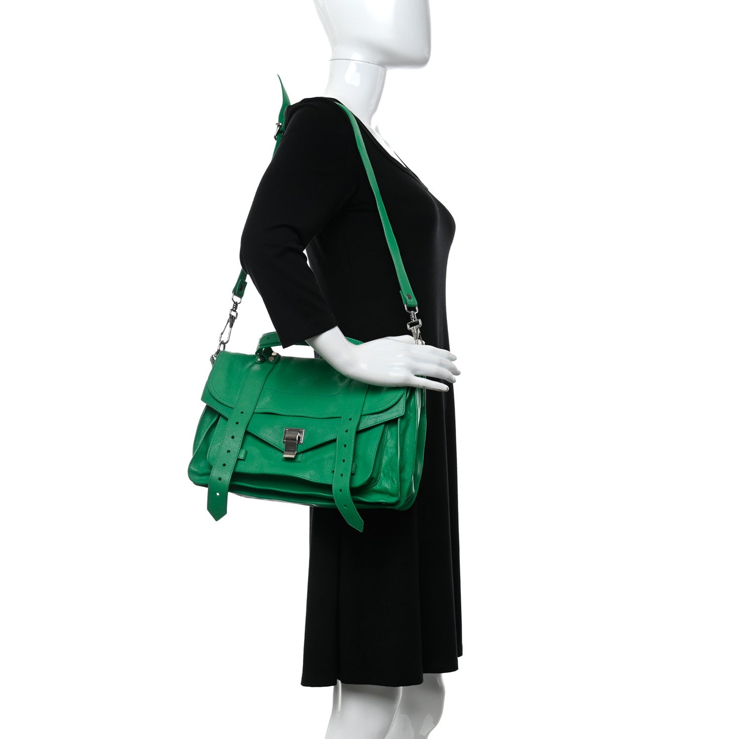 Lambskin Medium PS1 Satchel Aloe