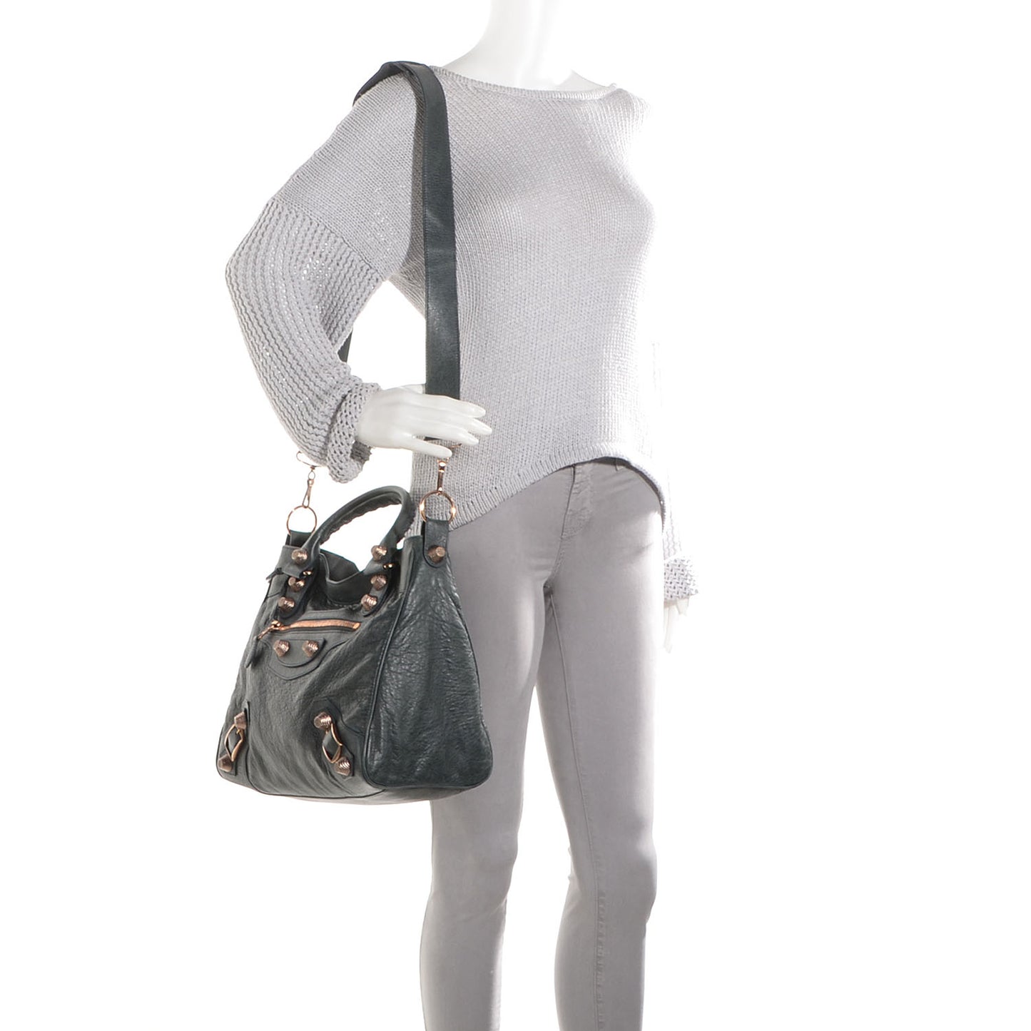 Agneau Giant 21 Rose Gold Hardware Velo Anthracite