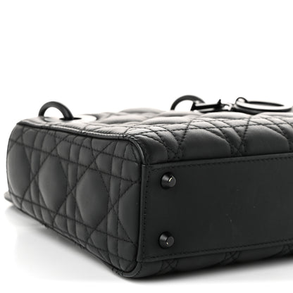 Christian Dior Ultra Matte Calfskin Cannage Mini Lady Dior Black 9 of 10