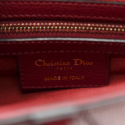 Christian Dior Grained Calfskin Saddle Bag Red 6 of 10