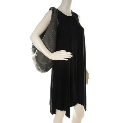 Bottega Veneta Cervo Deerskin Large Hobo Nero Light Grey 2 of 8