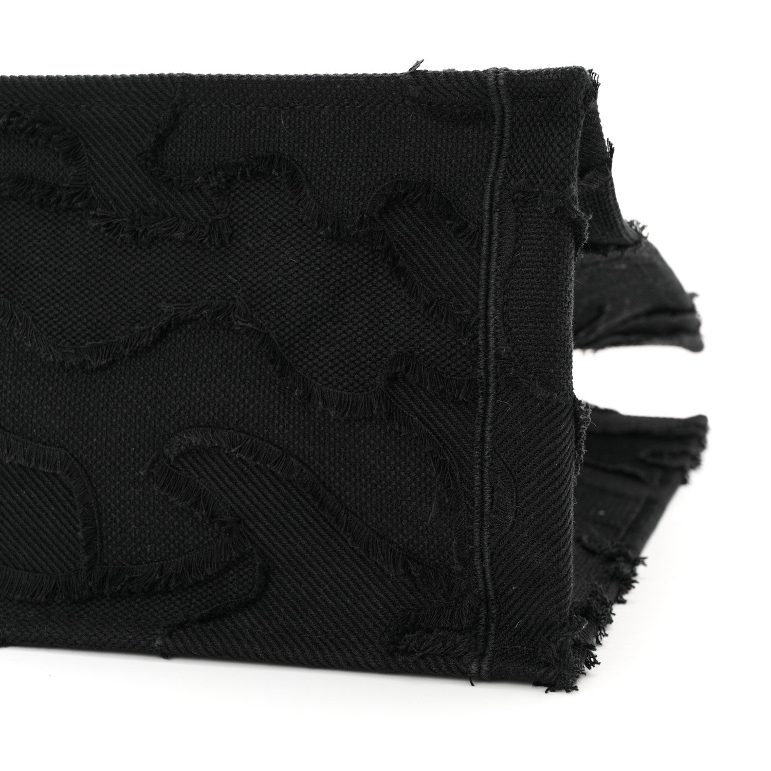 Christian Dior Canvas Embroidered Camouflage Book Tote Black 10 of 13