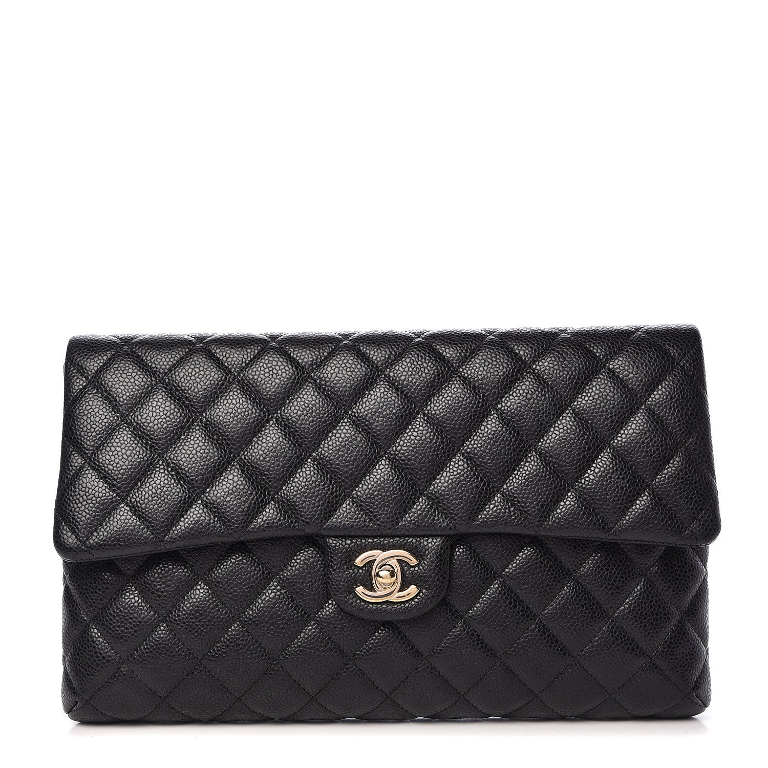 Chanel Caviar Quilted Flap Clutch Black 1 of 9