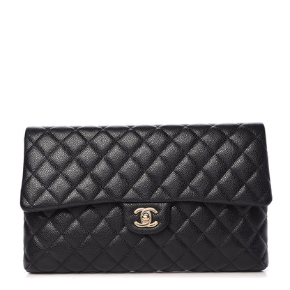 Chanel Caviar Quilted Flap Clutch Black 1 of 9