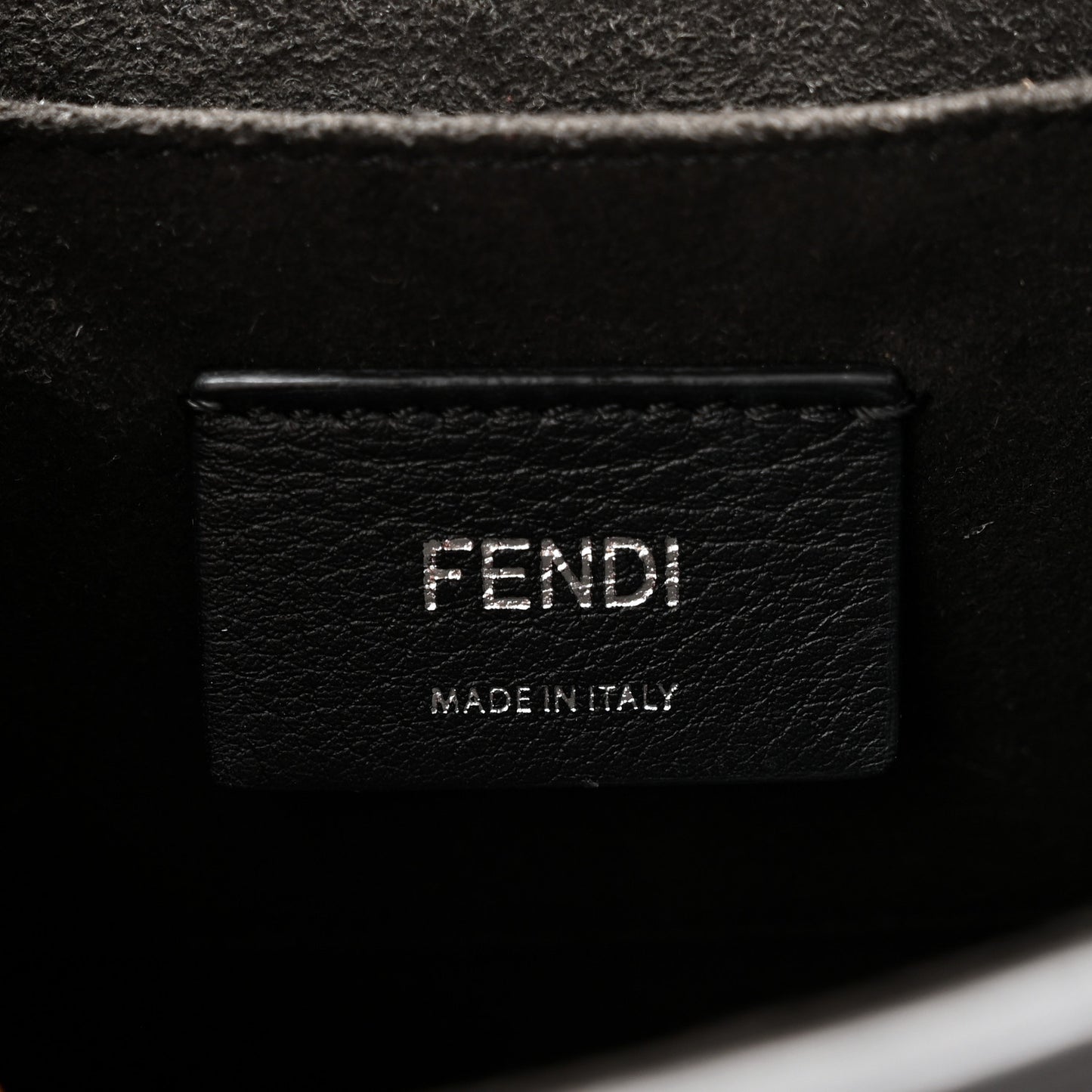 Vitello Century Velvet F is Fendi FF Small Kan I Shoulder Bag Black Tobacco