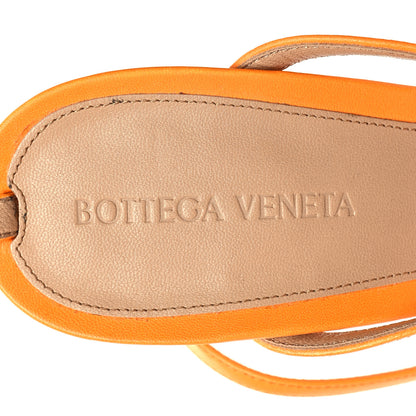 Bottega Veneta Lambskin Stretch Multi Strap 90mm Sandals 41 Tangerine 7 of 8