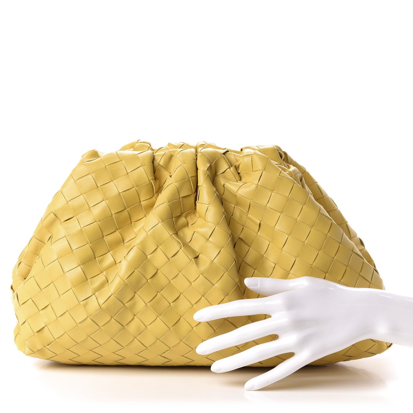 Nappa Maxi Intrecciato The Pouch Oversized Clutch Corn