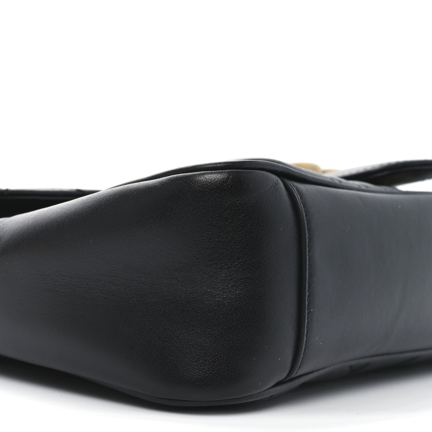 Gucci Calfskin Matelasse Medium GG Marmont Shoulder Bag Black 8 of 9