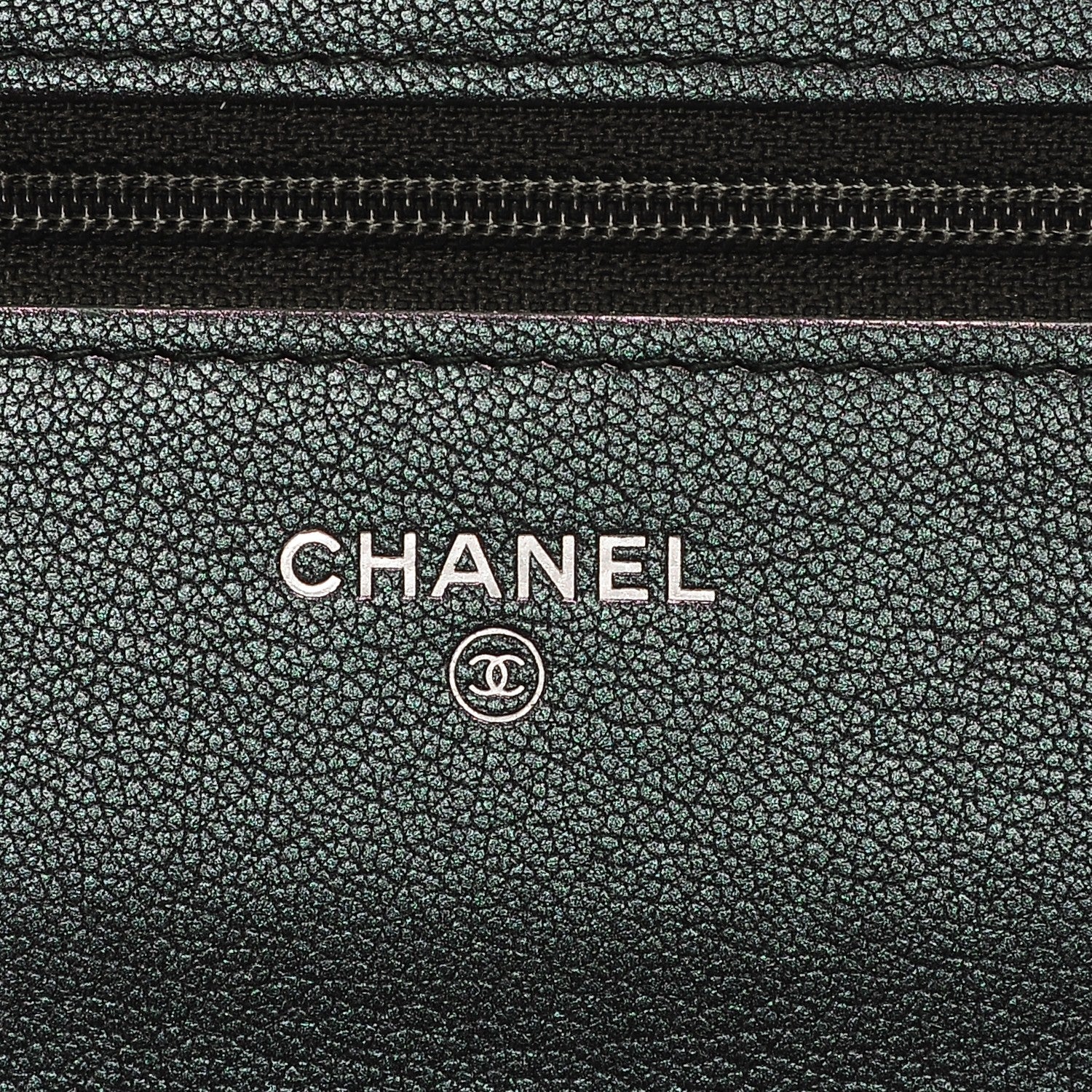 Chanel Iridescent Goatskin Quilted Wallet On Chain WOC Purple 6 of 8