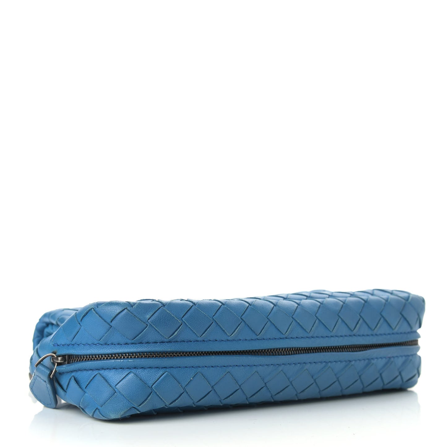 Nappa Intrecciato Small Chain Crossbody Blue