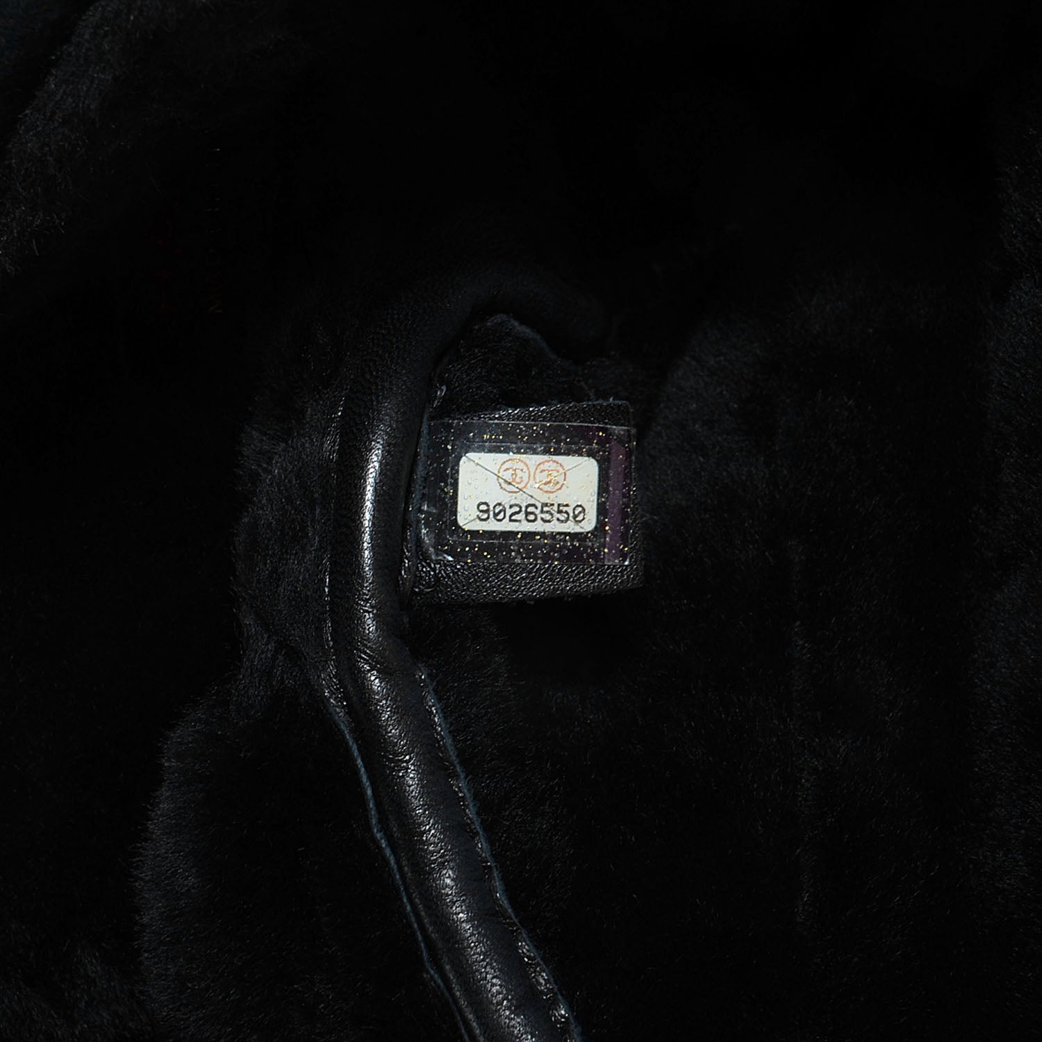 Chanel Shearling Suede Quilted Fur Flap Black 7 of 8