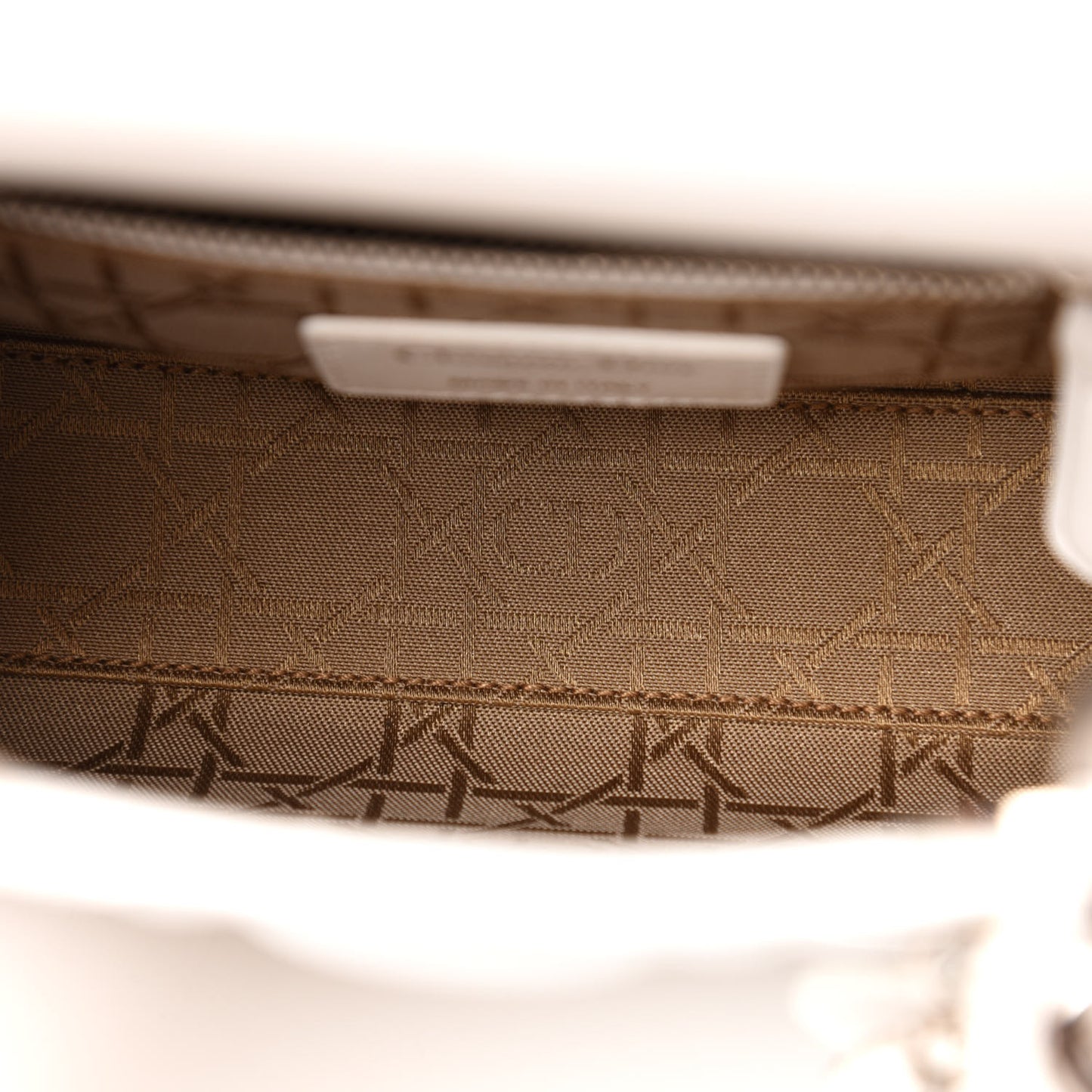Lambskin Cannage Mini Lady Dior White