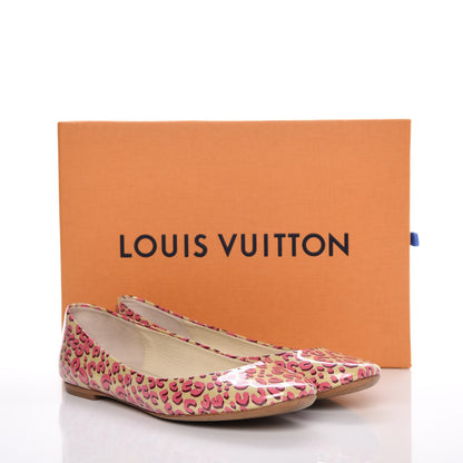 Louis Vuitton Patent Leopard Ballet Flats 40 Blanc Corail 15 of 15