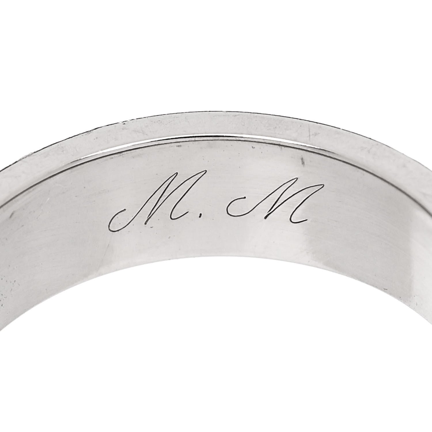 Cartier 18K White Gold 5.5mm LOVE Ring 53 6.5 5 of 5