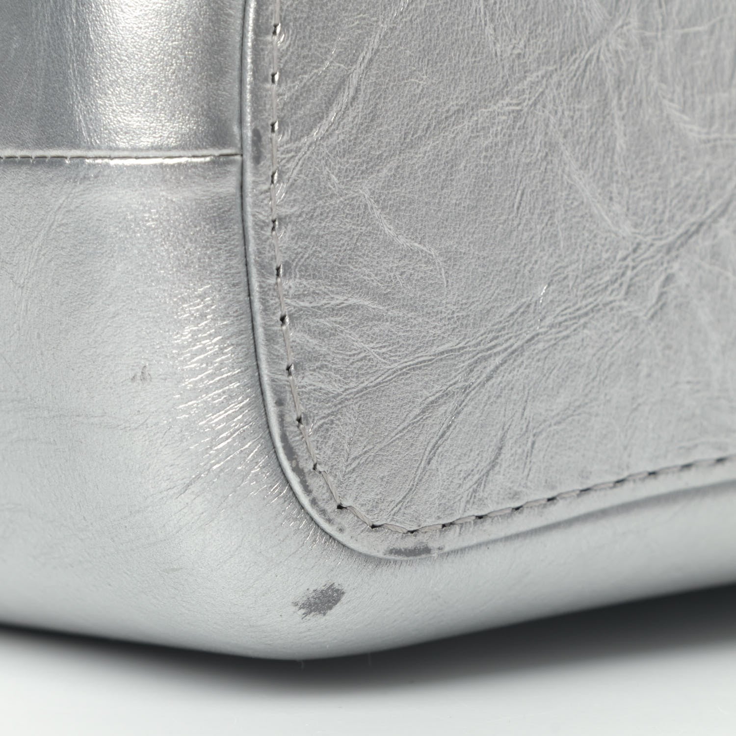 Chanel Metallic Lambskin Calfskin Quilted Medium Gabrielle Hobo Silver 5 of 6