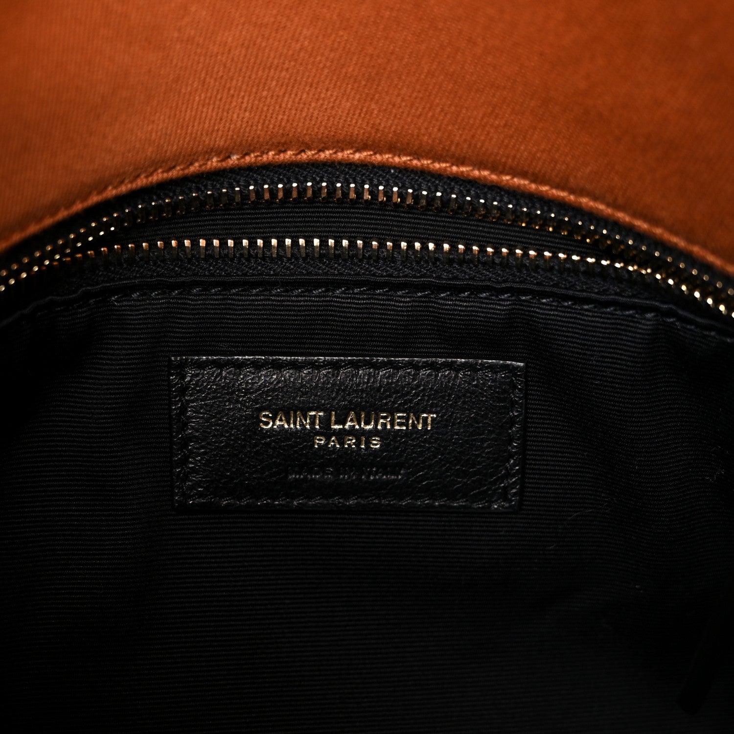 Saint Laurent Canvas Quilted Small Loulou Puffer Monogram Chain Satchel Hot Rust 6 of 10