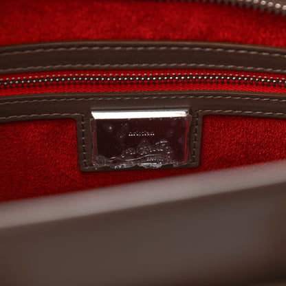 Christian Louboutin Grained Calfskin Studded Large Eloise Satchel Brown 6 of 9