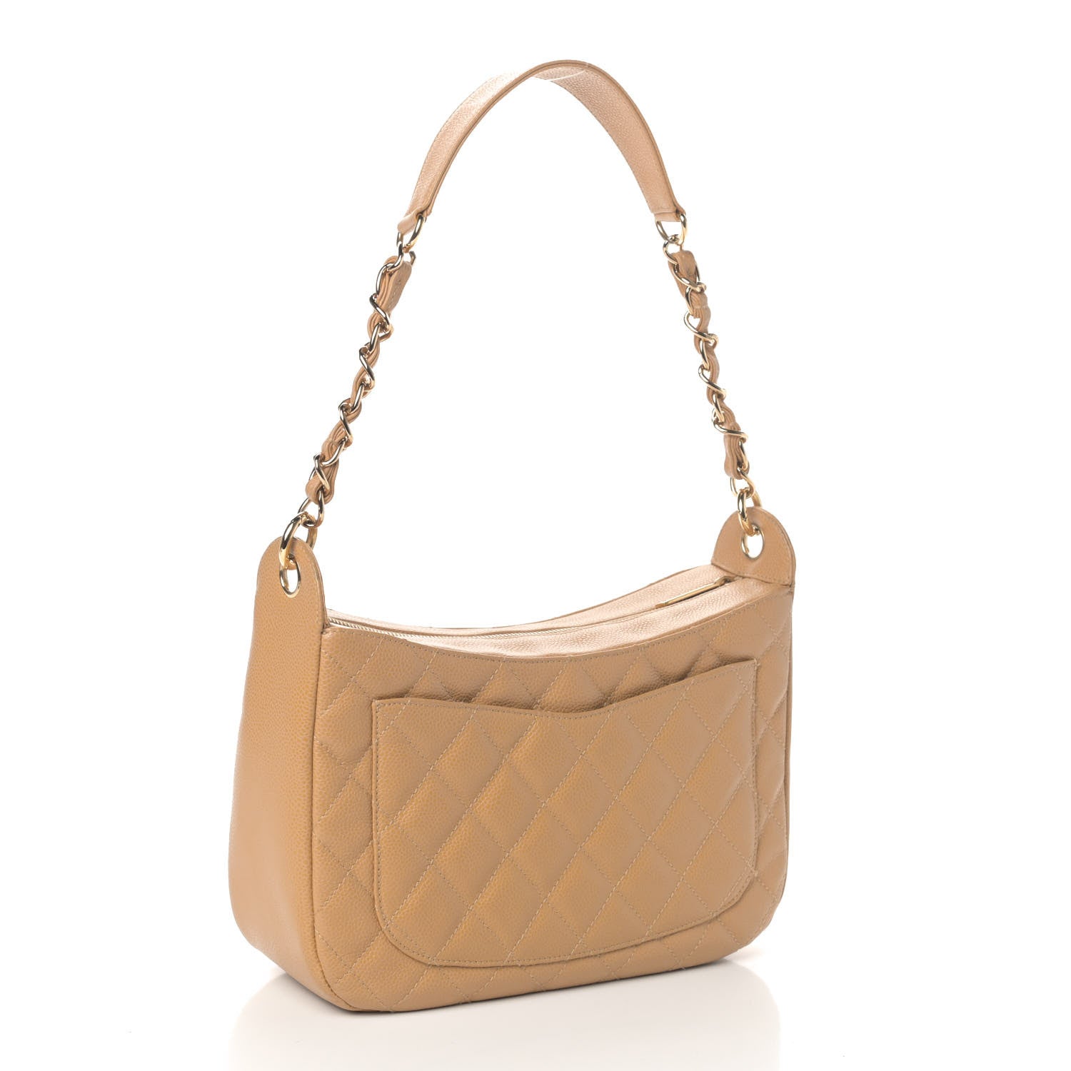 Chanel Caviar Quilted Timeless CC Shoulder Bag Beige 2 of 4