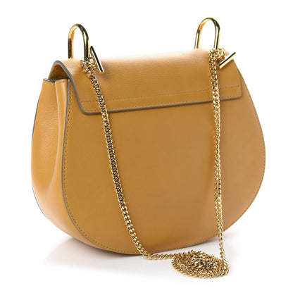 Chloe Suede Smooth Calfskin Drew Shoulder Bag Sunflower 3 of 10