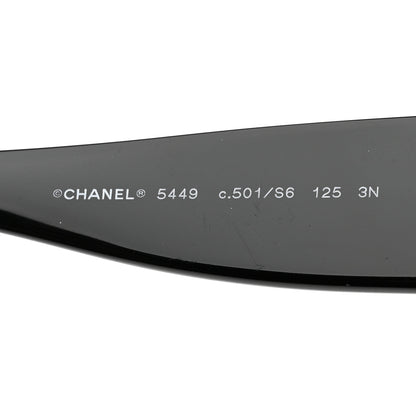 Chanel Acetate Shield Sunglasses 5449-A Black 5 of 8