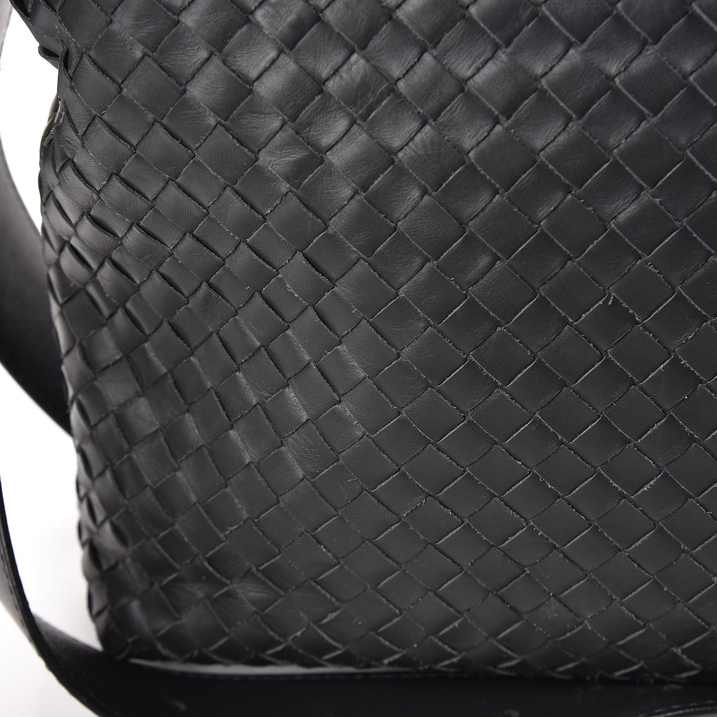 Nappa Intrecciato Messenger Bag Ferro Gray