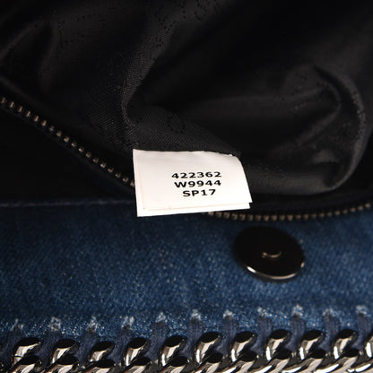 Stella McCartney Eco Denim Chevron Quilted Falabella East West Shopper Tote Blue 8 of 9