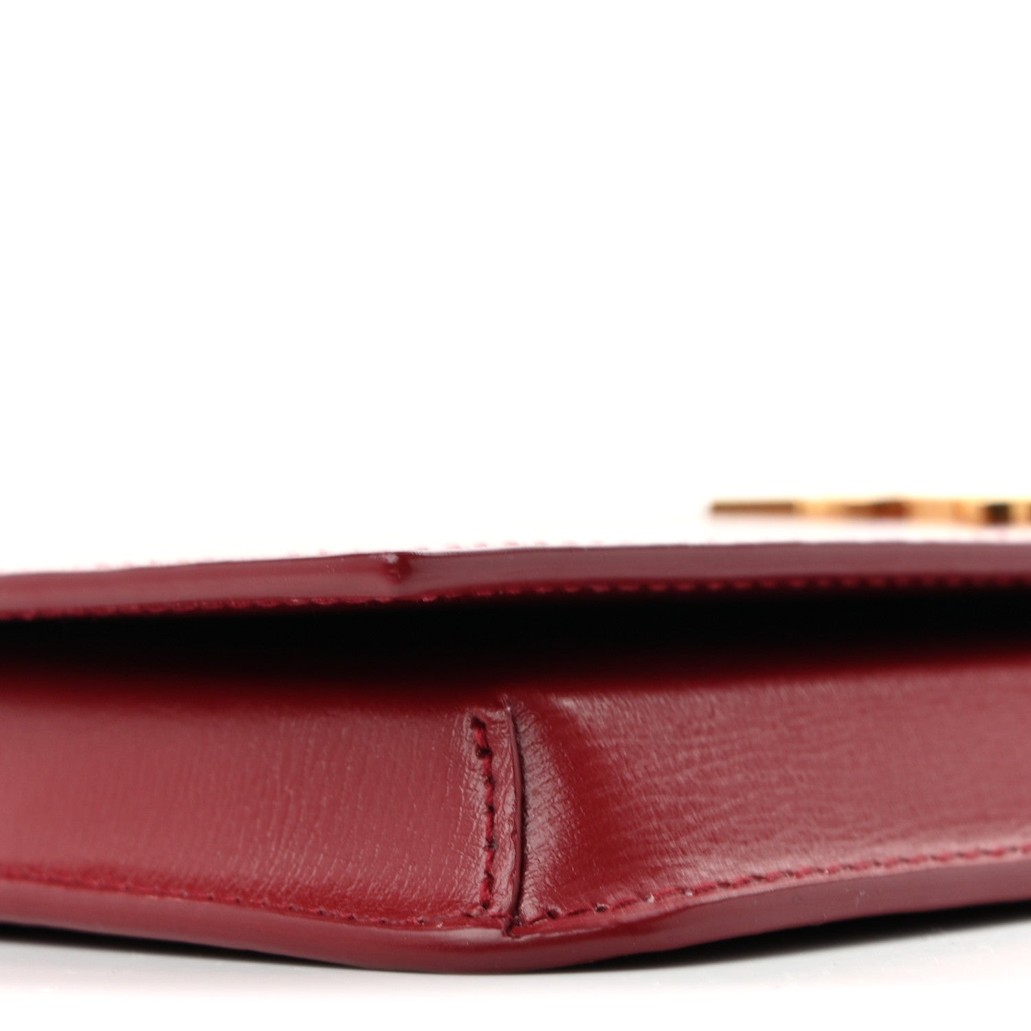 Saint Laurent Smooth Calfskin Monogram Phone Holder Crossbody Opyum Red 9 of 13