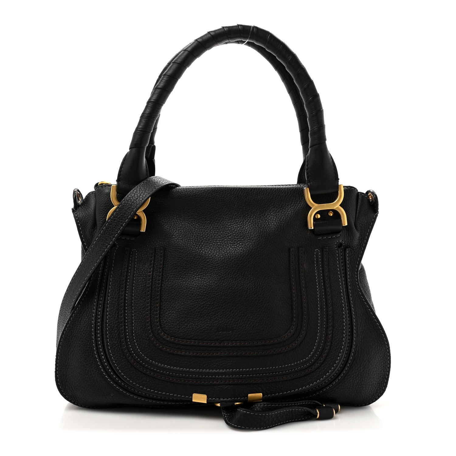Chloe Calfskin Medium Marcie Satchel Black 1 of 14