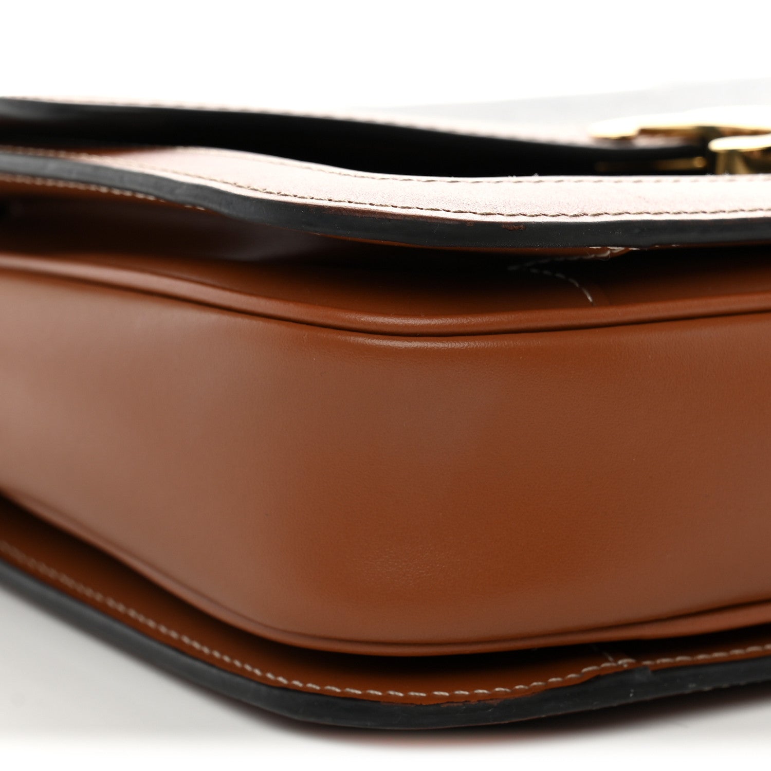 Celine Triomphe Canvas Calfskin Medium Triomphe Bag Tan 8 of 10