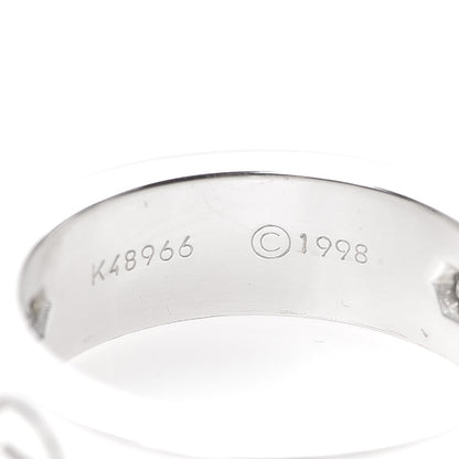 Cartier 18K White Gold 3 Diamond 5.5mm LOVE Ring 48 4.5 4 of 5