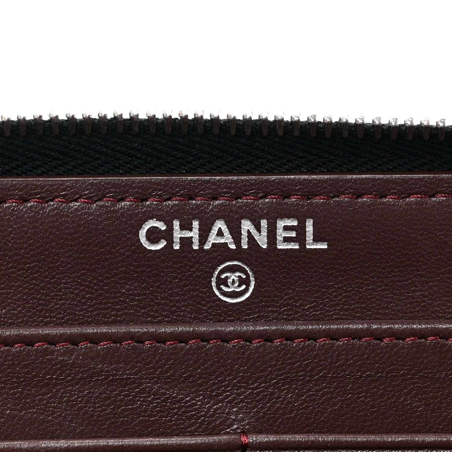 Chanel Lambskin Quilted Large Gusset Zip Around Wallet Black 8 of 18