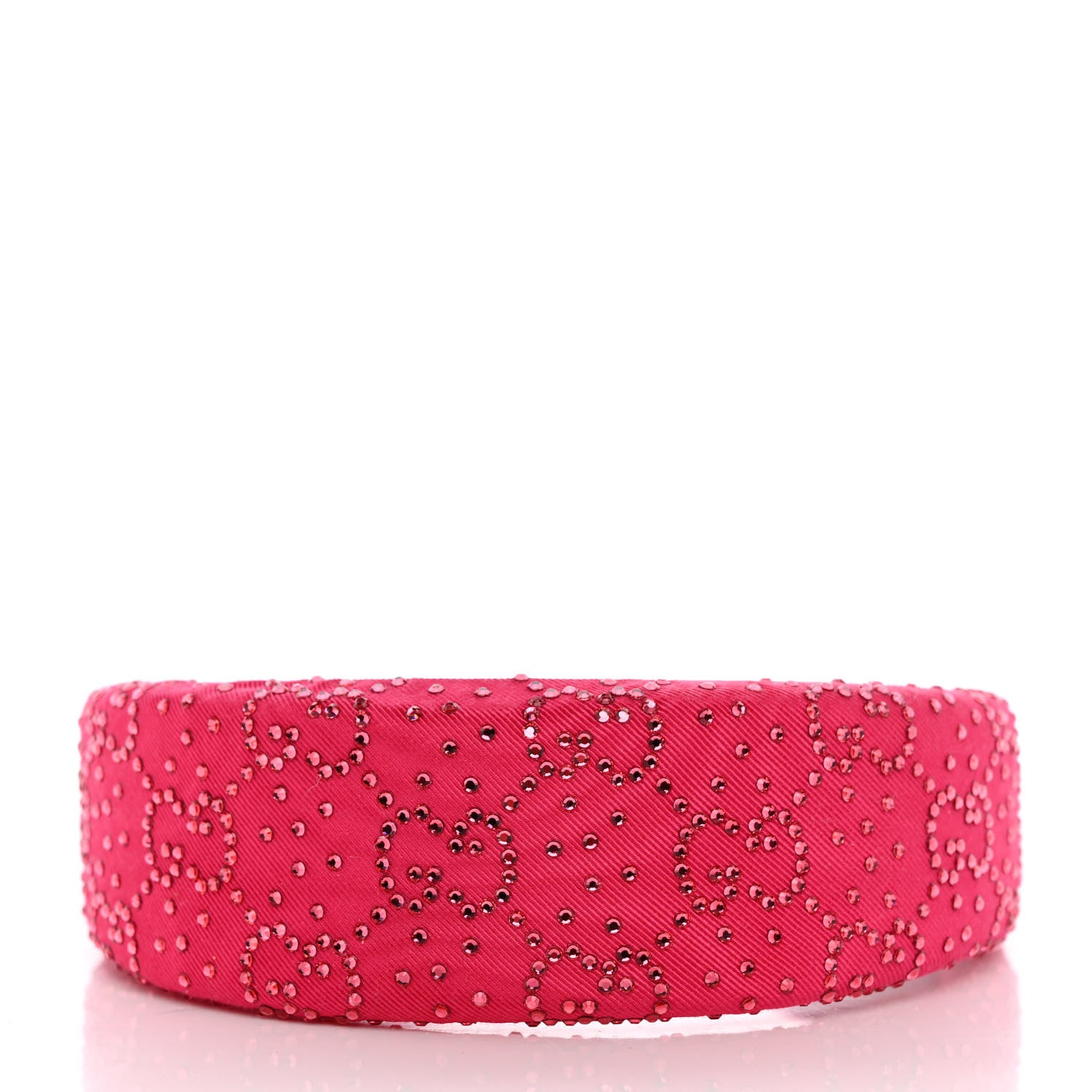 Gucci Moiret GG Crystal Minirich Headband Dark Cherry Red Crystal 4 of 5