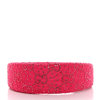 Gucci Moiret GG Crystal Minirich Headband Dark Cherry Red Crystal 4 of 5